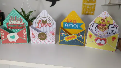 Arquivo de Corte Caixa Envelope 05 - Dia dos Namorados - Studio/PNG