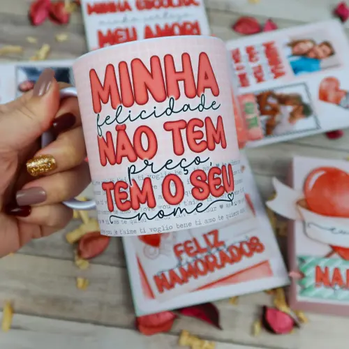 Arquivo de Corte Caixa Explosão Caneca 08 - Dia dos Namorados - 