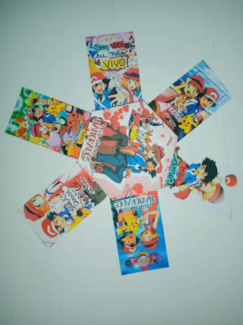 Arquivo de Corte Caixa Explosão Doces, Caneca e Mini Bolo Pokemon - Dia dos Namorados - Studio/PDF