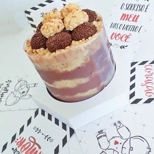 Arquivo de Corte Caixa Explosão Mini Bolo 04 - Dia dos Namorados