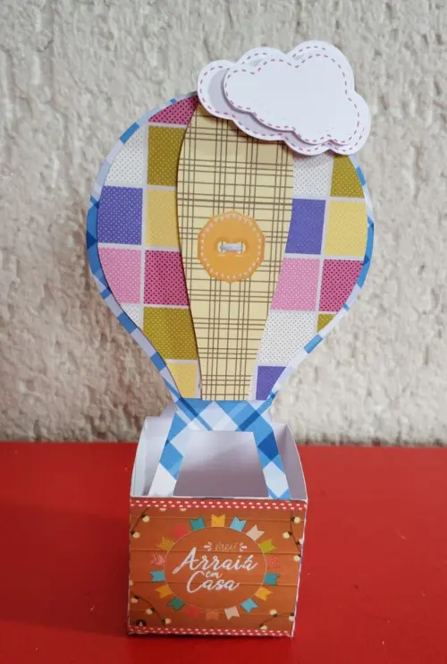 Arquivo de Corte Caixa Balão 01 - Festa Junina - STUDIO/PDF