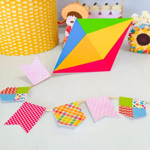 Arquivo de Corte Caixa Balão 07 - Festa Junina - STUDIO/PDF