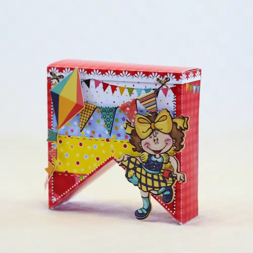 Arquivo de Corte Caixa Bandeirinha 06 - Festa Junina - STUDIO/PDF