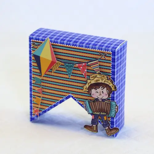 Arquivo de Corte Caixa Bandeirinha 07 - Festa Junina - STUDIO/PDF