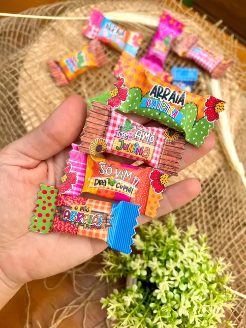 Arquivo de Corte Cartão Balinha 03 - Festa Junina - JPG
