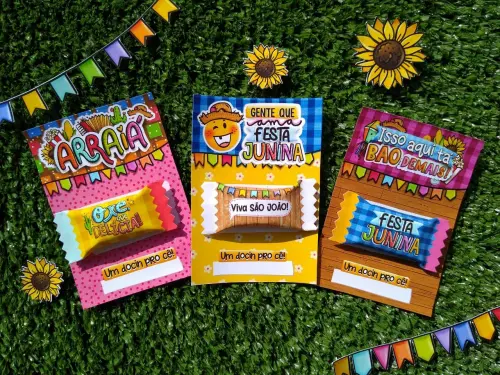 Arquivo de Corte Cartão Balinha - Festa Junina - STUDIO/PDF/PNG