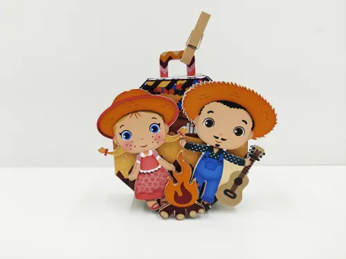 Arquivo de Corte Diversos Caixa Octagonal - Festa Junina - STUDIO/PDF