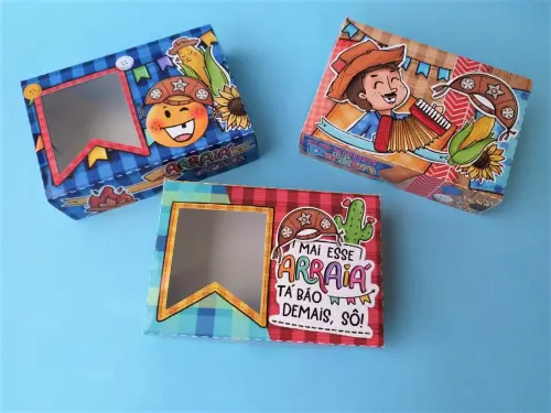 Arquivo de Corte Caixinha Doces Festa Junina 42 - DXF, SVG, PDF, PNG