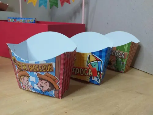 Arquivo de Corte Caixa Aperitivos Festa Junina 42 - DXF, SVG, PDF