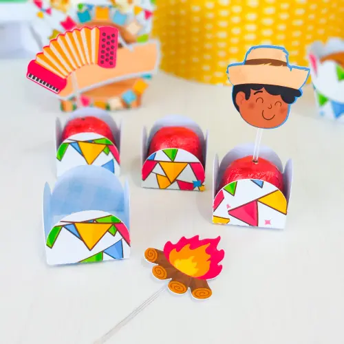 Arquivo de Corte Forminhas e Toppers 05 - Festa Junina - STUDIO/PDF