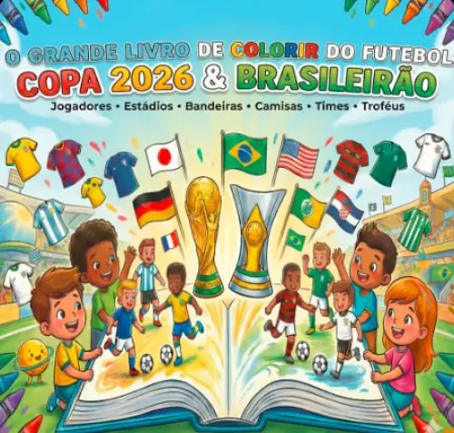 Arquivo Digital Livro de Colorir Futebol 2026 - PDF