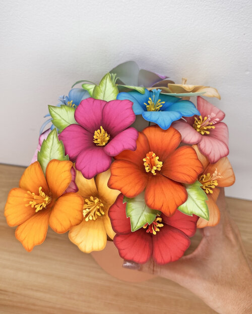 Arquivo de Corte Topo de Bolo Flor Tropical - Studio/PDF/PNG
