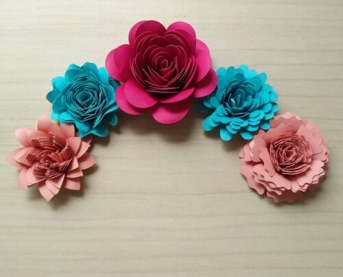 Arquivo de Corte Topo de Bolo Flores 04 - Somente Studio