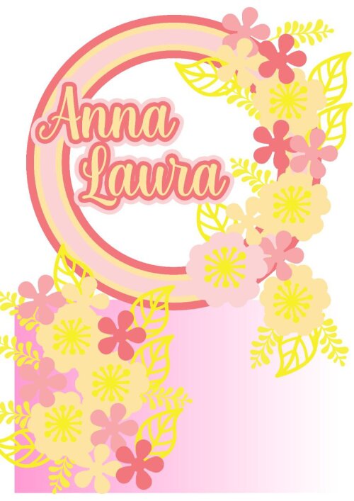 Arquivo de Corte Topo de Bolo Flores 07 - Somente Studio