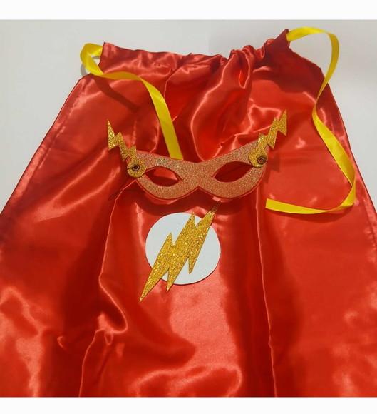 15 Capas de Cetim e Máscaras com Glitter do Flash