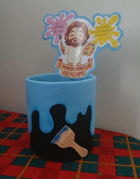 Lembrancinha Centro de Mesa o Maior Pintor do Mundo