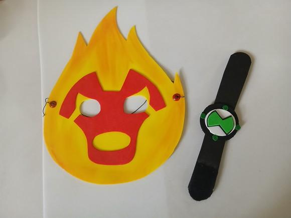 37 Máscaras Ben 10 e Alienígenas + Relógio Omnitrix em Eva