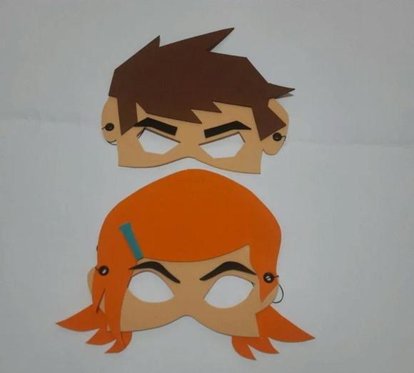60 Máscaras Ben 10 e Gwen