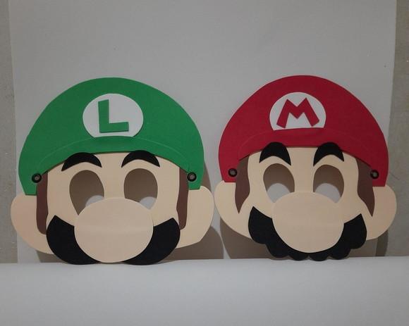 40 Máscaras Super Mario Bross e Luigi
