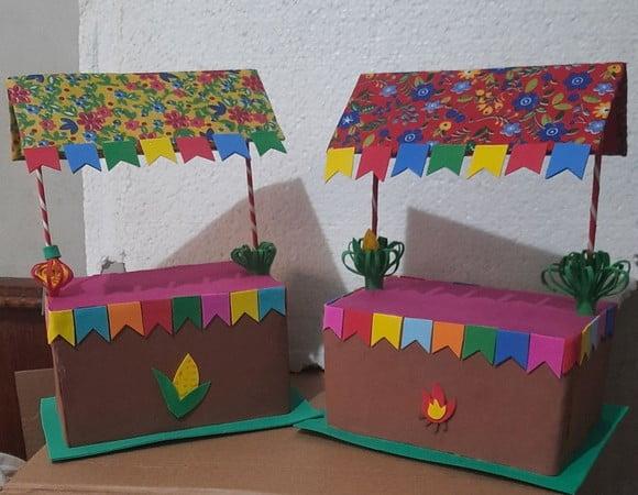 Barraquinha Junina Enfeite de Mesa