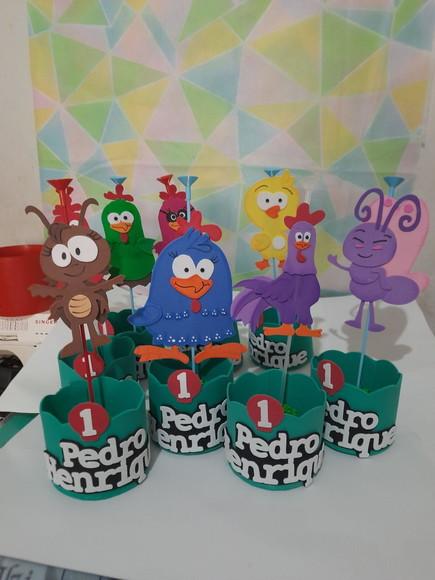 Centro de mesa galinha pintadinha e turma