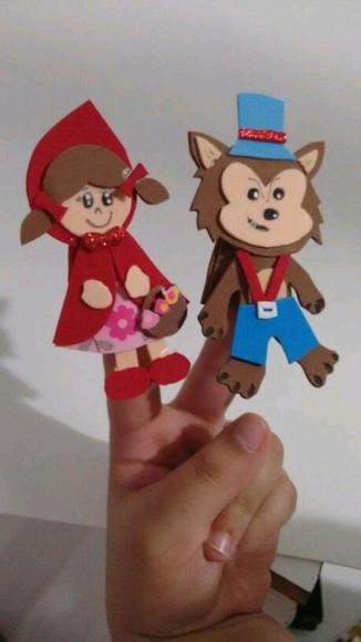 dedoches Chapeuzinho vermelho