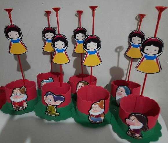 Centro de mesa Branca de Neve