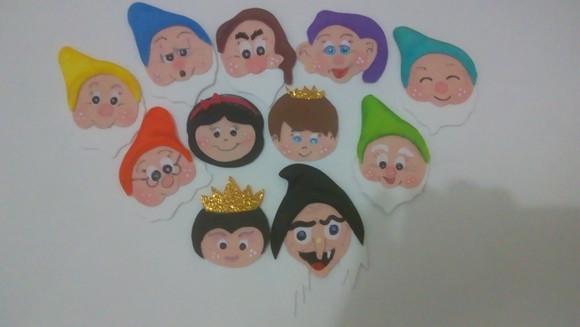 Aplique Branca de Neve em Eva