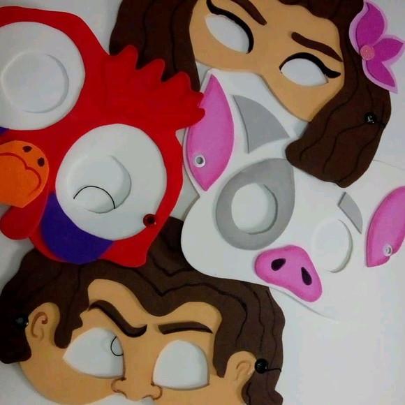 Máscaras Moana e Personagens