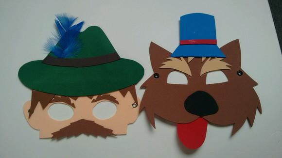 Máscaras Lobo Mau e Caçador
