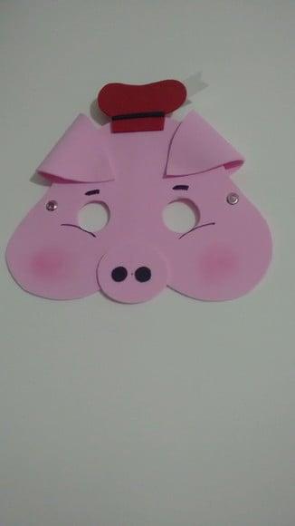 Máscaras Três Porquinhos e Lobo Mau