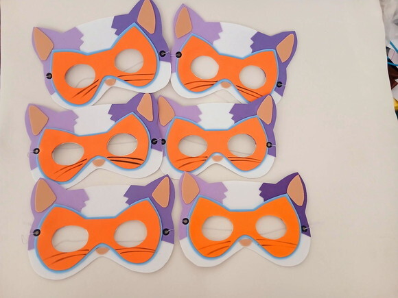 Máscaras Super Gatinhos em Eva
