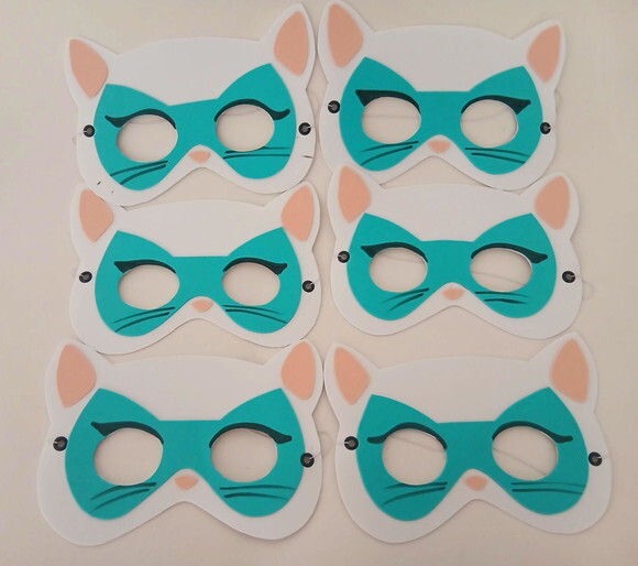 Máscaras Super Gatinhos em Eva