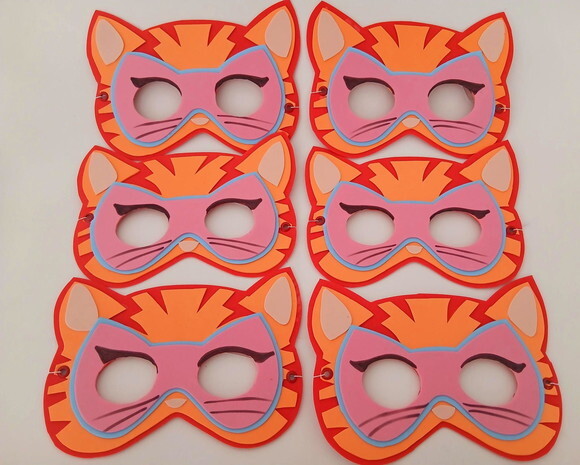 Máscaras Super Gatinhos em Eva