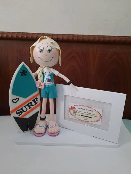Boneca Surfista com Porta Retrato