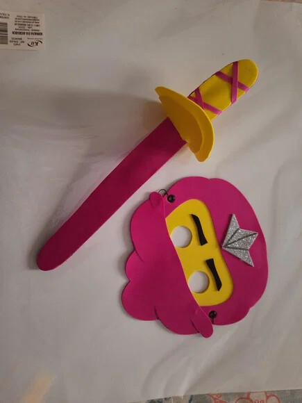 Lembrancinha Espada e Máscara Ninja Rosa
