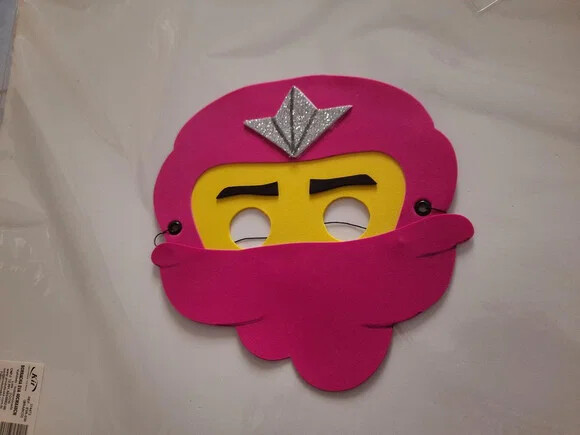 Lembrancinha Espada e Máscara Ninja Rosa