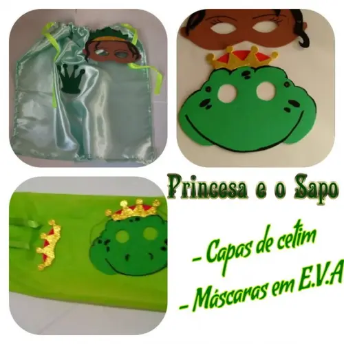 Capa e Máscara a Princesa e o Sapo