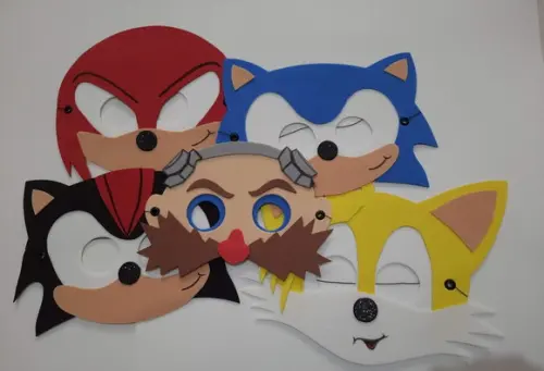 10 Máscaras Turma do Sonic