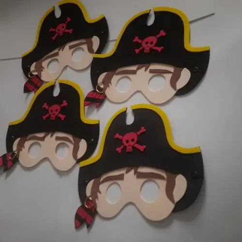 Máscara Pirata Menina e Menino