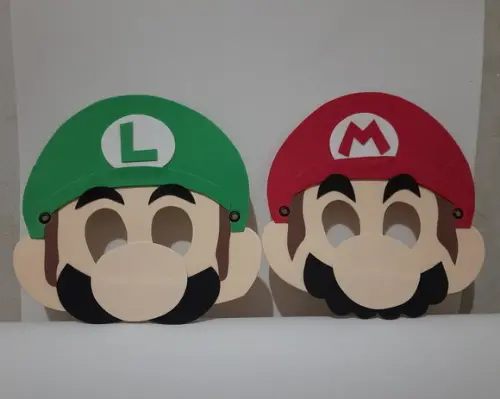 40 Máscaras Super Mario Bross e Luigi