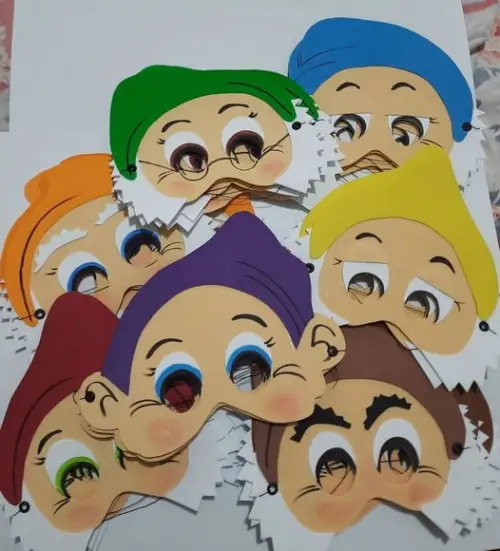 Máscaras Branca de Neve e os 7 Anões