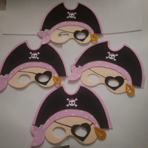 Máscaras Pirata Menina e Pirata Menino