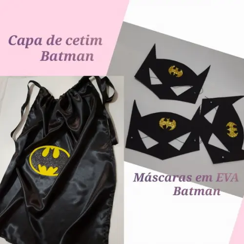 Kit 15 Capas e Máscaras Batman