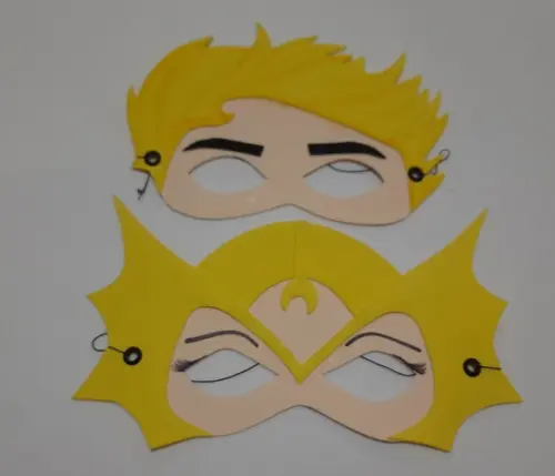 Máscaras Aquaman e Aquagirl