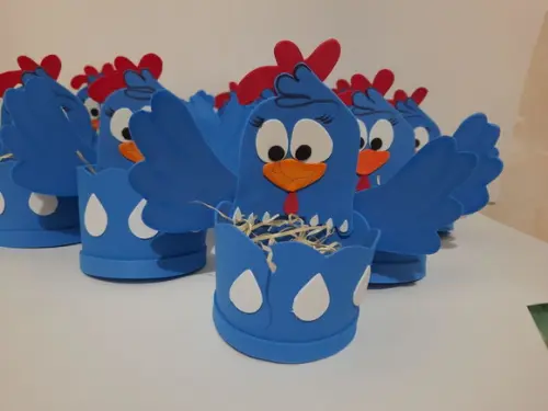 Centro de mesa galinha pintadinha