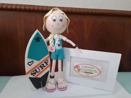 Boneca Surfista com Porta Retrato