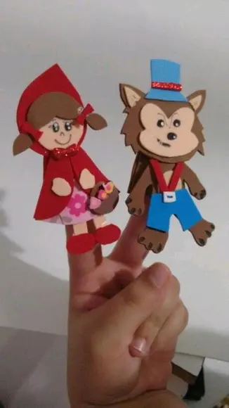 dedoches Chapeuzinho vermelho
