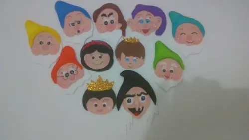 Aplique Branca de Neve em Eva
