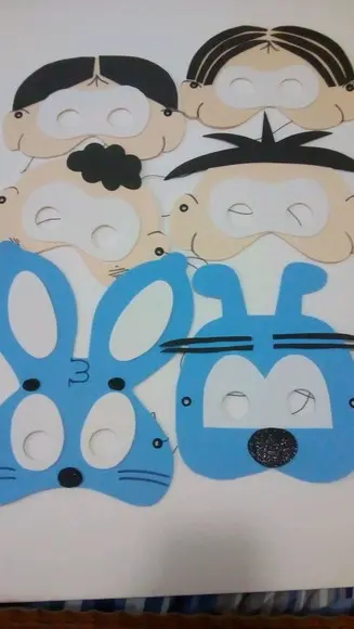 Máscaras turma da Mônica em EVA
